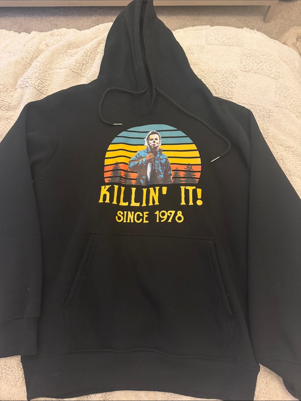 Killin' It! Since 1978 Black Graphic Hoodie- Michael Myers Halloween